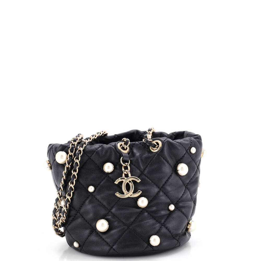 Chanel Mini Drawstring Round Bucket Bag